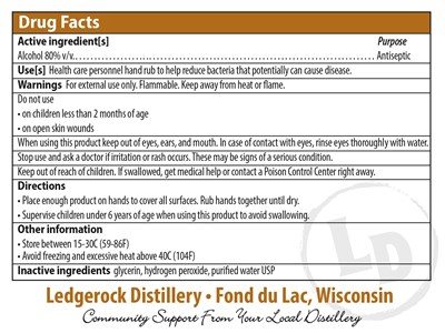 1 Gallon Back Label (Hand Sanitizer 1 Gallon (3780 mL) Back Label Ld 2020)